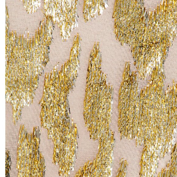 SIMKHAI Camryn Mini Wrap Dress Gold Metalic Silk Lurex 00 NWT $595 - Picture 6 of 10